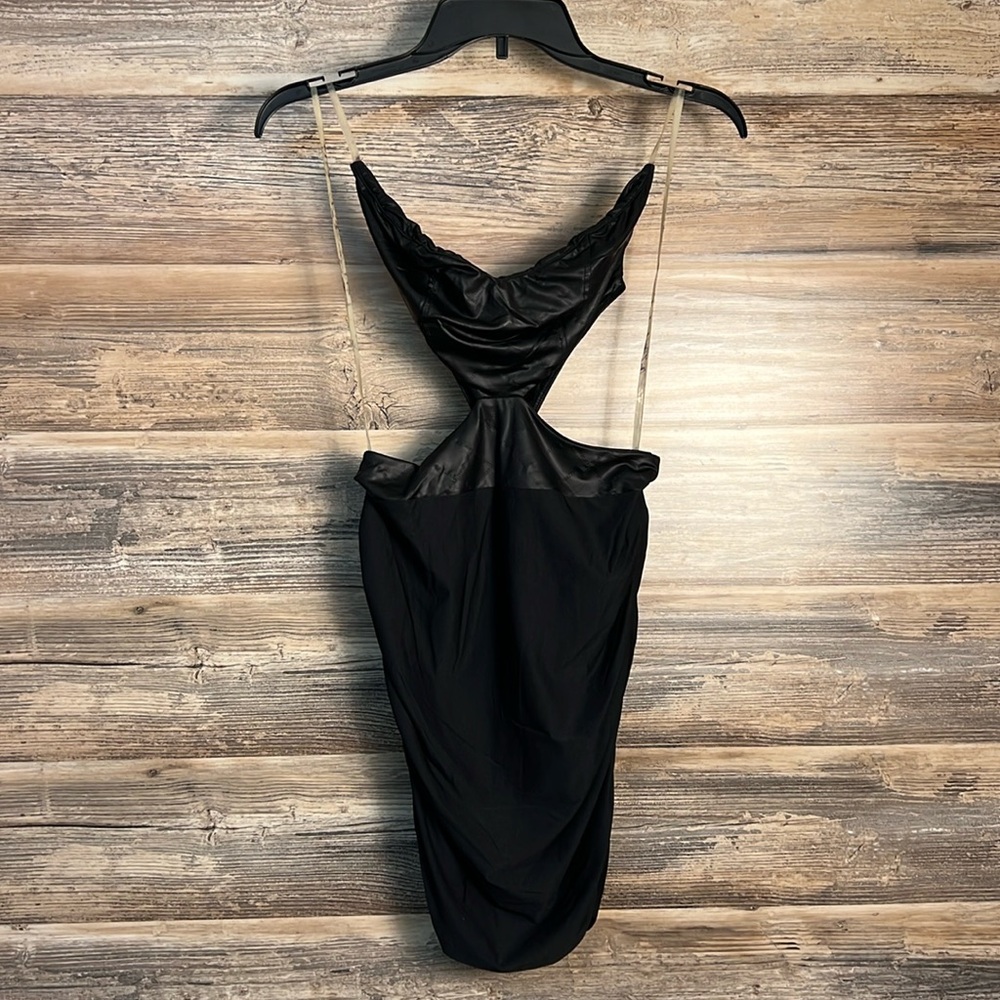 Sabora Black Strapless Cut Out Dress Size Medium NWT